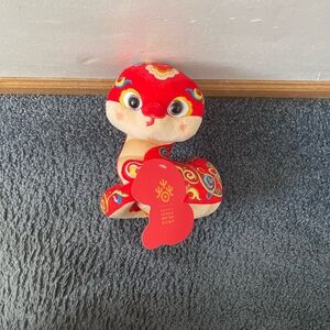 Chinese New Year Plush Red & Tan